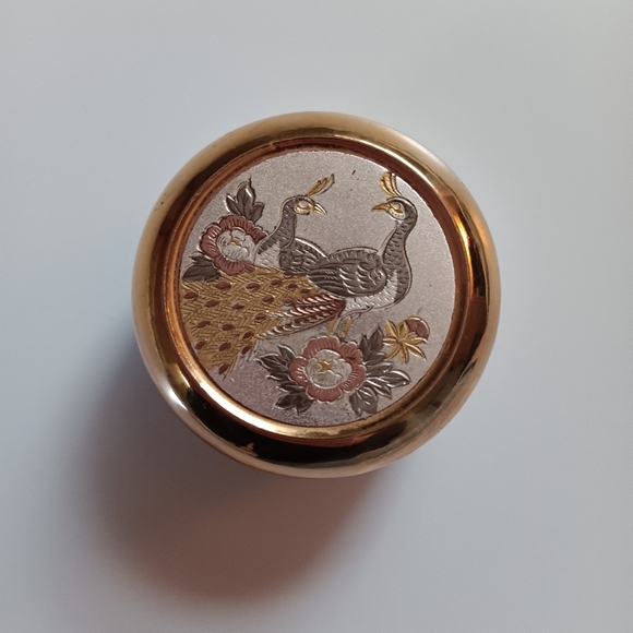 Other - Vintage Porcelain Peacock Bird Trinket Box Jewelry Storage Container Decor Dish